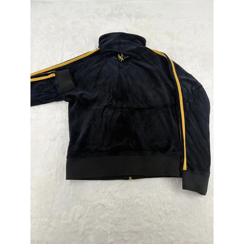 LB-03 MLB New York Yankees Tracksuit Set Velour Black Gold Y2K Streetwear